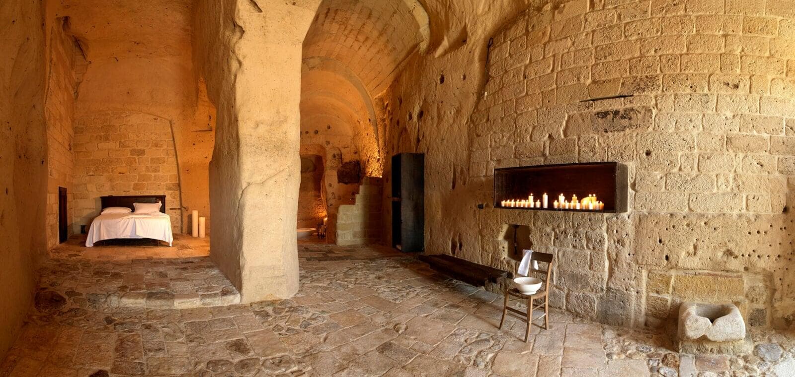 •	Sextantio cave hotel in the Sassi of Matera